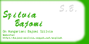 szilvia bajomi business card